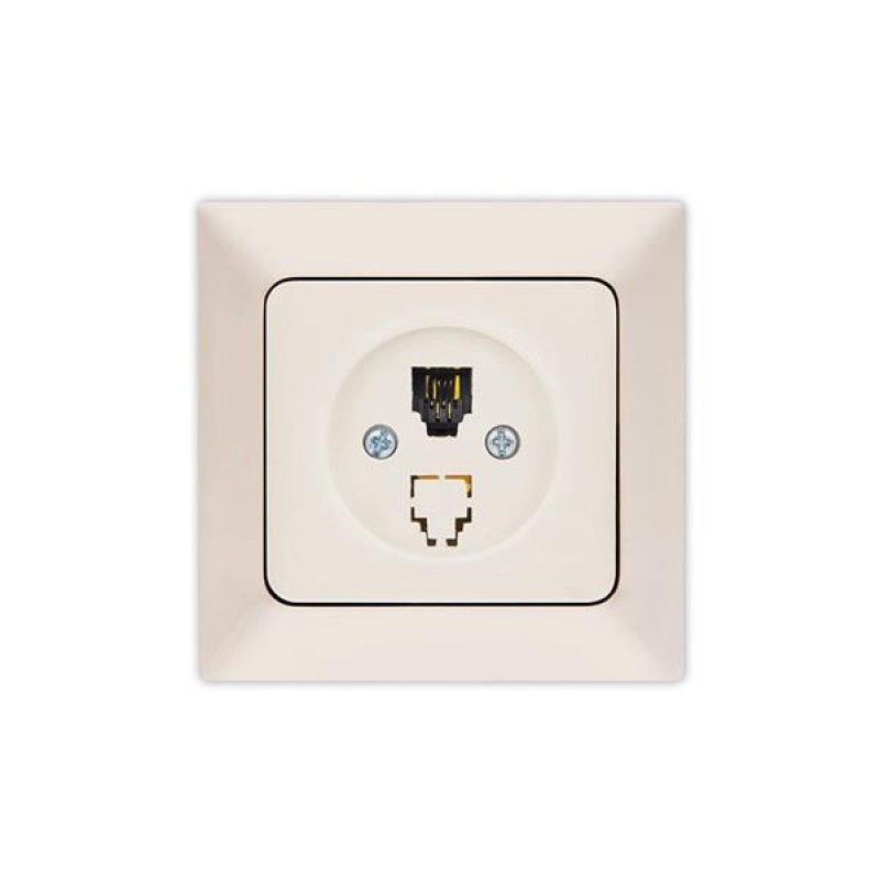 NUMERIC TELEPHONE SOCKET-RJ11 CREAM 152-16113