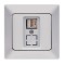 RJ45 КОНЕКТОР ЗА ДАННИ КАТ. 6 СРЕБРИСТ