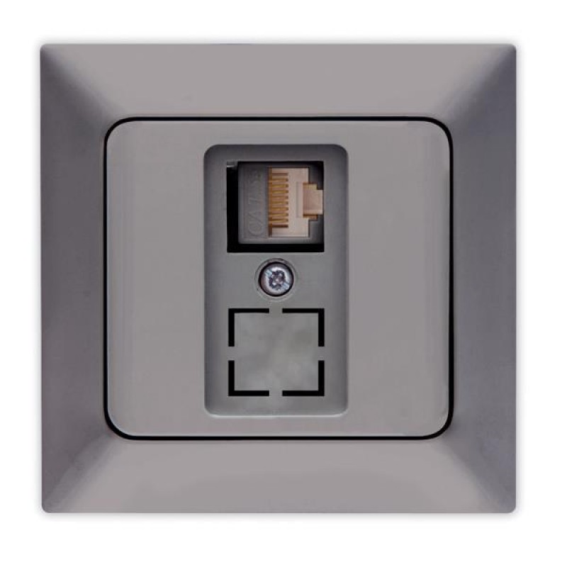 КОМПЮТЪРЕН КОНЕКТОР RJ45 ГРАФИТ КОМПЮТЪРЕН КОНЕКТОР RJ45 ГРАФИТ