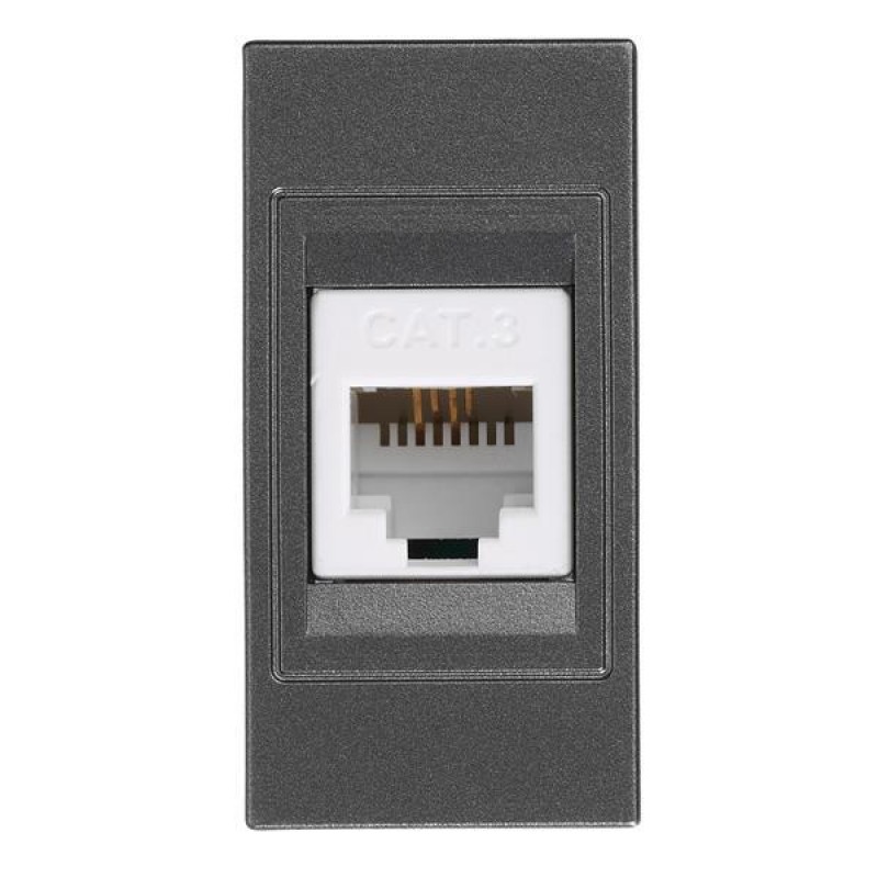 КОНТАКТЕН МОДУЛ RJ45 CAT3 АНТРАЦИТ