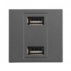 КОНТАКТЕН БЛОК С USB И USB-C, АНТРАЦИТ КОНТАКТЕН БЛОК С USB И USB-C, АНТРАЦИТ