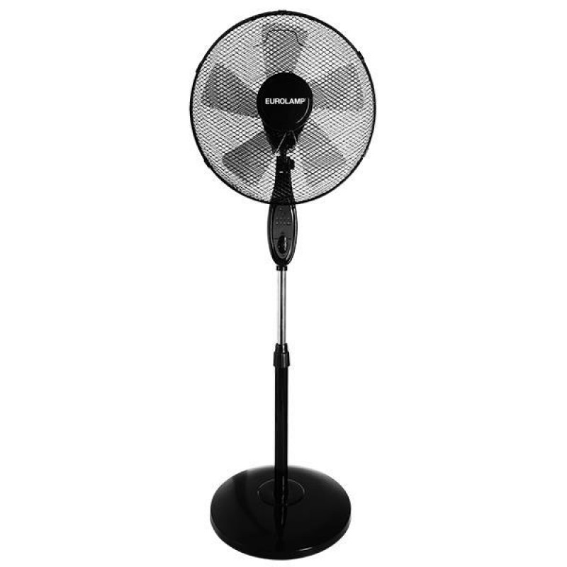 STAND FAN BLACK WITH CONTROL AND ROUND BASE Φ43 60W 5 BLADES 300-20001