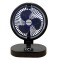 TABLE FAN RECHARGEABLE 360° WITH LED LIGHT Φ16 BLACK 300-20513