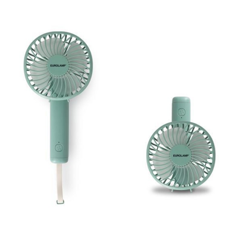 HAND FAN RECHARGEABLE WITH USB AND OSCILLATION 180° Φ9 KHAKI 300-20522