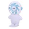 HAND FAN RECHARGEABLE WITH USB Φ8 WHITE AND BLUE 300-20526