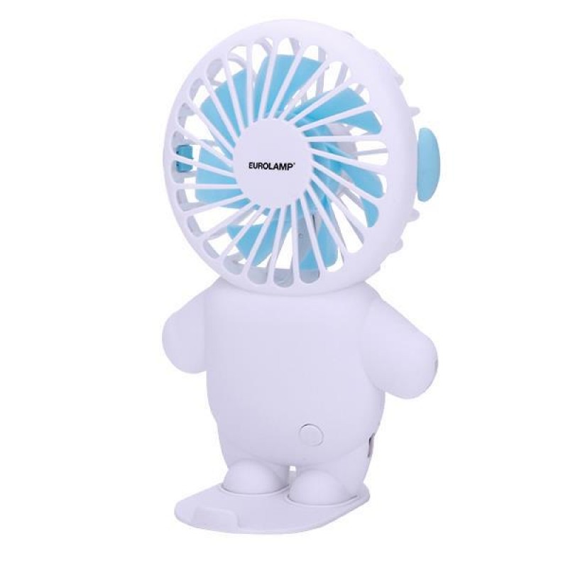 HAND FAN RECHARGEABLE WITH USB Φ8 WHITE AND BLUE 300-20526