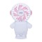 HAND FAN RECHARGEABLE WITH USB Φ8 WHITE AND PINK 300-20527