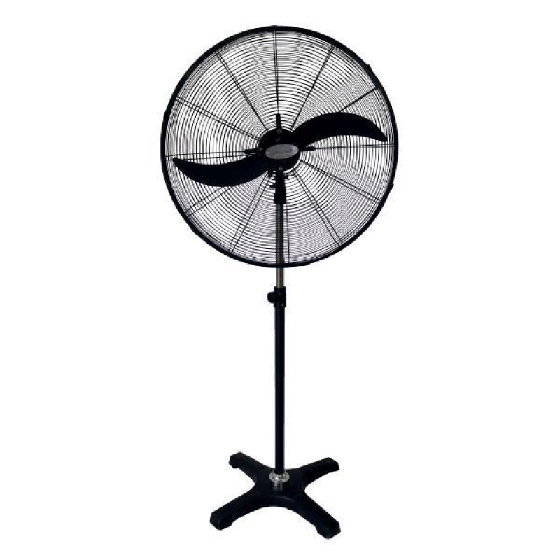 METAL INDUSTRIAL STAND FAN BLACK  Φ71 160W WITH OSCILLATION BUTTON 300-23505