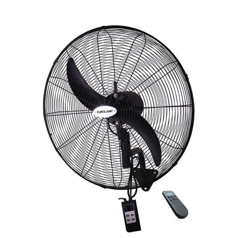 WALL FAN BLACK WITH REMOTE CONTROL AND OSCILATION Φ56 130W 300-23506