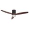 DECORATIVE FAN BLACK, 3 BROWN BLADES WITH BLUETOOTH SPEAKER, LED LIGHT AND CONTROL Φ132 40W DC MOTOR 300-25022
