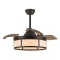 DECORATIVE FAN WITH RETRACTABLE BLADES BLACK 5xE27 REMOTE CONTROL DC 25W 300-25028
