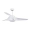 DECORATIVE FAN WHITE COLOR WITH LED LIGHT AND REMOTE CONTROL Φ132 DC MOTOR 35W 300-25048