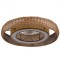 DECORATIVE CEILING LIGHT WITH FAN Φ65 BROWN KNITTED 20W DC MOTOR WITH 60W LED LIGHT AND CONTROL 300-25052