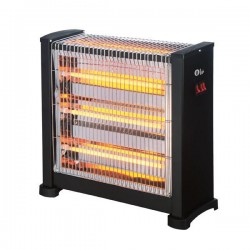 QUARTZ HEATER 2800W BLACK 3FACE 300-41405