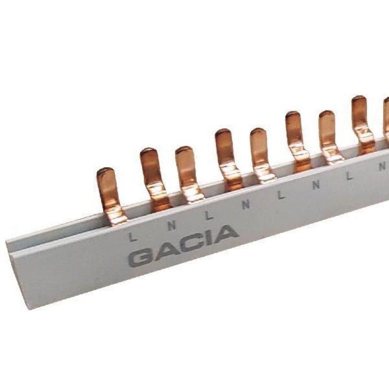 BUSBAR COPPER L TYPE  L+N (1P) 12Θ WITH INSULATION 500-10020