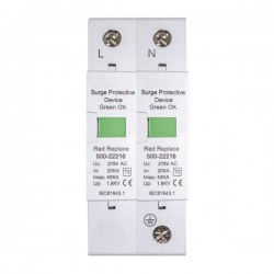 ЗАЩИТА ОТ ПРЕПИНАНИЯ ЕДНОФАЗНА T2 20KA-40KA 275V 2P