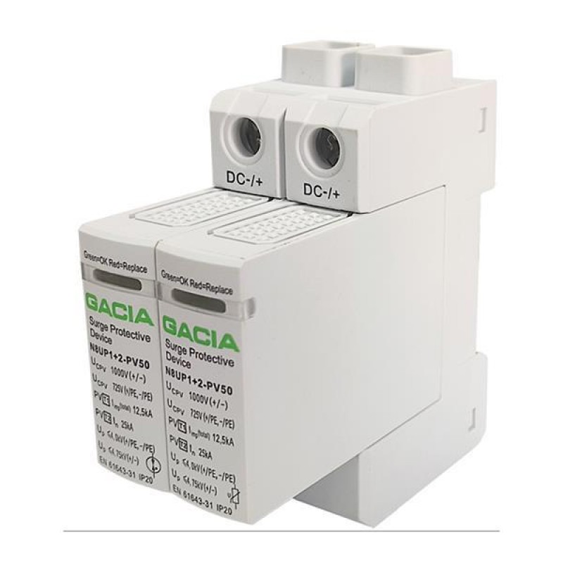 СВЕТЛОЗАЩИТНО УСТРОЙСТВО ЗА ФОТОВОЛТАИЦИ SPD DC PV50 1000V