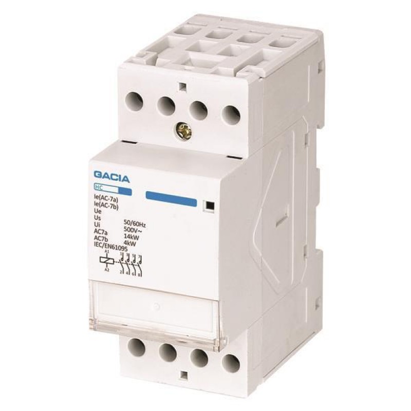 РЕЛЕ ЗА ШИНА 4Х25А 4NO 24V AC GACIA РЕЛЕ ЗА ШИНА 4Х25А 4NO 24V AC GACIA