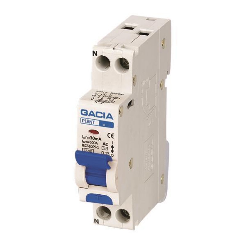 RCBO PL8NT 1P L+N C6A 4,5KA 30mA TYPE A 500-43510