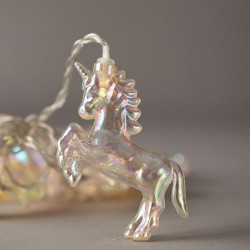 LINE, 10 LED 5mm, IRIDESCENT UNICORNS, BATTERY BOX 2xAA, TIMER, TRANSPARENT PVC WIRE, WARM WHITE LED, PER 15cm, LEAD WIRE 30cm, IP20 600-03050