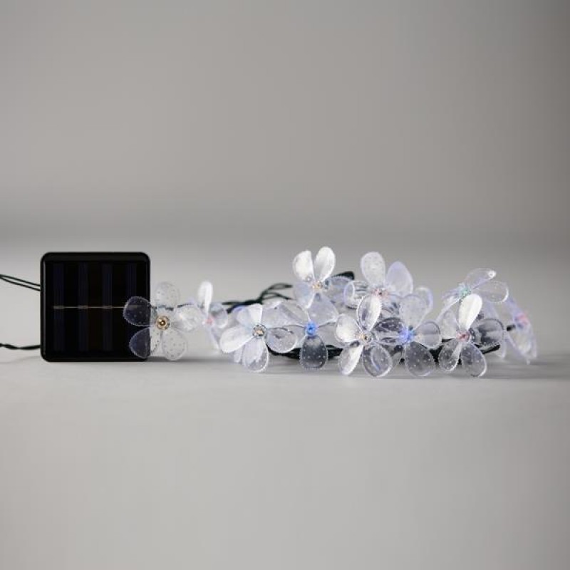 СОЛАРНА СВЕТЛИННА ГИРЛЯНДА С ЦВЕТЯ И 80 LED