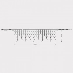 ICICLE, 144 LED 5mm WITH CUPS, 230V, CONNECTOR UNTIL 8, GREEN RUBBER WIRE, WARM WHITE LED (H60 x W300cm, 5/7/5/7), LEAD WIRE 1.5m, IP65 600-11118 ICICLE, 144 LED 5mm WITH CUPS, 230V, CONNECTOR UNTIL 8, GREEN RUBBER WIRE, WARM WHITE LED (H60 x W300cm, 5/7/5/7), LEAD WIRE 1.5m, IP65 600-11118