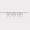 ICICLE, 144 LED 5mm WITH CUPS, 230V, CONNECTOR UNTIL 8, GREEN RUBBER WIRE, WARM WHITE LED (H60 x W300cm, 5/7/5/7), LEAD WIRE 1.5m, IP65 600-11118