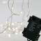 LINE, 20 LED 5mm, BATTERY BOX 3xAA WITH 8 MULTIFUNCTIONS, TIMER, TRANSPARENT WIRE, WARM WHITE LED PER 10cm, LEAD WIRE 50cm, IP44 600-11158