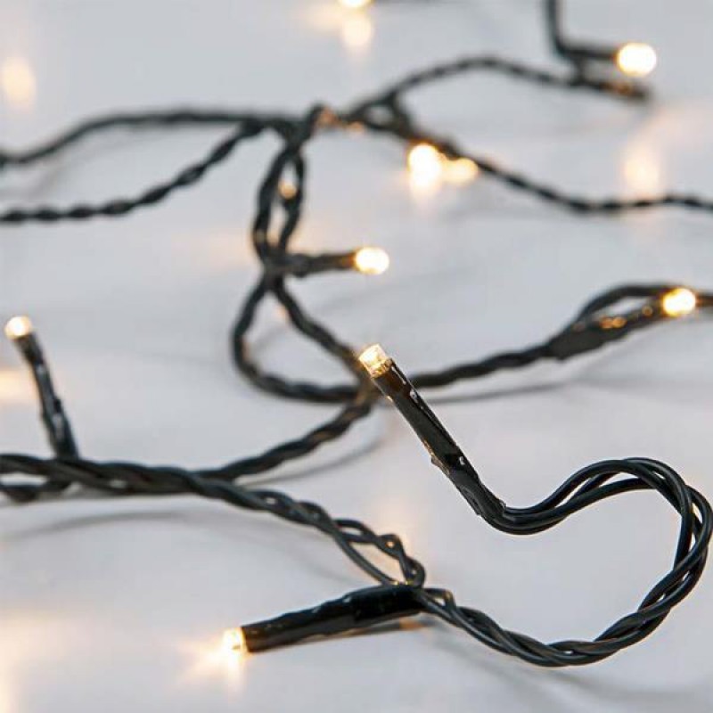 LINE, 50 LED 5mm, BATTERY BOX 3xAA, GREEN WIRE, WARM WHITE LED PER 10cm, LEAD WIRE 50cm, IP20 600-11205