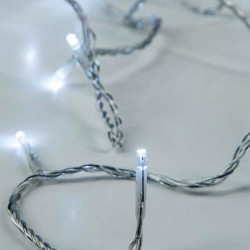 LINE, 50 LED 5mm, BATTERY BOX 3xAA, TRANSPARENT WIRE, WHITE LED PER 10cm, LEAD WIRE 50cm, IP20 600-11207