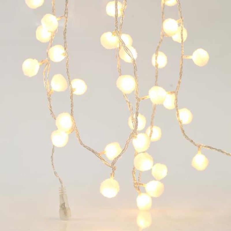ТОПЛА БЯЛА СВЕТЛИННА ГИРЛЯНДА С ПАМУЧНИ ТОПКИ ТОПЛА БЯЛА СВЕТЛИННА ГИРЛЯНДА С ПАМУЧНИ ТОПКИ
