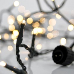 LINE, 100 LED 3mm, 31V ADAPTOR, CONNECTOR UNTIL 3, GREEN WIRE, WARM WHITE LED PER 5cm, LEAD WIRE 3m, IP44 600-11330