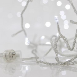 LINE, 700 FLASH LED 5mm, 31V, CONNECTOR UNTIL 2, WITH ADAPTOR, LEAD WIRE 300cm, TRANSPARENT WIRE, WHITE LED, PER 10cm, IP44 600-11332