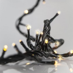 LINE, 700 FLASH LED 5mm, 31V ADAPTOR, CONNECTOR UNTIL 2, GREEN WIRE, WARM WHITE LED PER 10cm, LEAD WIRE 3m, IP44 600-11347