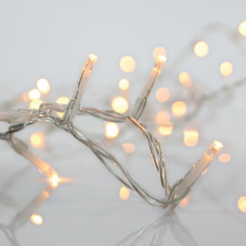 ICICLE, 200 LED 3mm, 31V ADAPTOR, CONNECTOR UNTIL 3, TRANSPARENT WIRE, WARM WHITE LED (H70 x W600cm, 3/7/4/6), LEAD WIRE 3m, IP44 600-11384