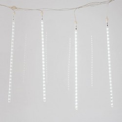 SNOWDROP, 240 LED, 7V ADAPTOR, CONNECTOR UNTIL 3, TRANSPARENT WIRE, 5 TUBES 50cm WITH WHITE LED EVERY 1m, LEAD WIRE 5m, IP44 600-11432