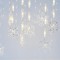 ICICLE, 56 LED 5mm WITH 14 SNOWFLAKES 11cm, 3,4V ADAPTOR, TRANSPARENT WIRE, WARM WHITE LED, H80xW300cm, LEAD WIRE 3m, IP44 600-11447