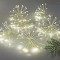 BOUQUETS 120 MINI LED WITH ADAPTOR, 6 BOUGUETS x 20 LED, 20 WIRES x 5cm , SILVER COPPER WIRE, WARM WHITE LED, BOUQUETS SPACE  30cm, LEADWIRE 3m, IP44 600-11449