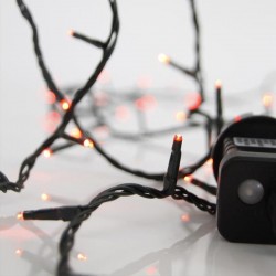 LINE, 100 LED 3mm, 31V ADAPTOR WITH 8 MULTIFUNCTIONS, GREEN WIRE,RED LED PER 5cm, LEAD WIRE 3m, IP44 600-11505