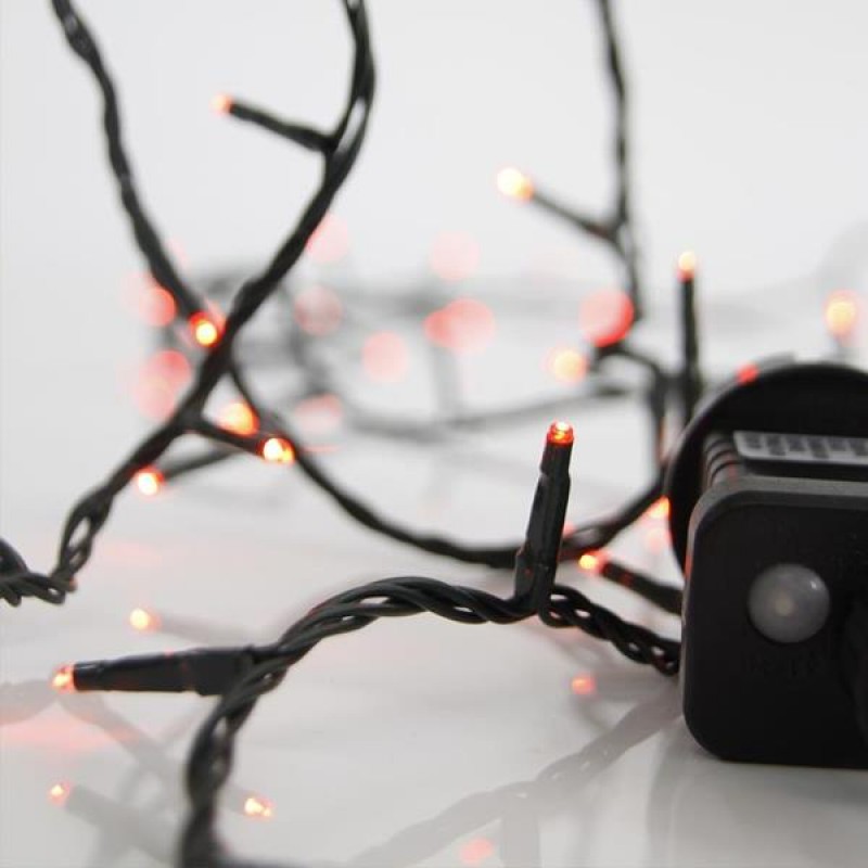 LINE, 100 LED 3mm, 31V ADAPTOR WITH 8 MULTIFUNCTIONS, GREEN WIRE,RED LED PER 5cm, LEAD WIRE 3m, IP44 600-11505