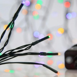 LINE, 180 LED 3mm, 31V ADAPTOR WITH 8 MULTIFUNCTIONS, GREEN WIRE, MULTICOLORED LED PER 5cm, LEAD WIRE 3m, IP44 600-11522