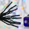 LINE, 240 LED 3mm, 31V ADAPTOR WITH 8 MULTIFUNCTIONS, GREEN WIRE, MULTICOLORED LED PER 5cm, LEAD WIRE 3m, IP44 600-11532