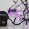 LINE, 240 LED 3mm, 31V, 8 MULTIFUNCTIONS, WITH ADAPTOR, LEAD WIRE 300cm, GREEN WIRE, PURPLE LED, PER 5cm, IP44 600-11534