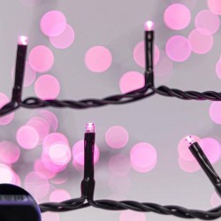 LINE, 240 LED 3mm, 31V ADAPTOR WITH 8 MULTIFUNCTIONS, GREEN WIRE, PINK LED PER 5cm, LEAD WIRE 3m, IP44 600-11537