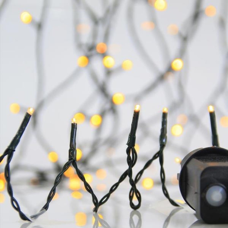 LINE, 700 LED 3mm, 31V ADAPTOR WITH 8 MULTIFUNCTIONS, GREEN WIRE, WARM WHITE LED PER 5cm, LEAD WIRE 3m, IP44 600-11591