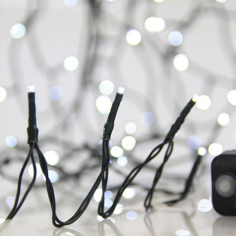 LINE, 1500 LED 3mm, 31V ADAPTOR WITH 8 MULTIFUNCTIONS, GREEN WIRE, WHITE LED PER 5cm, LEAD WIRE 3m, IP44 600-11598