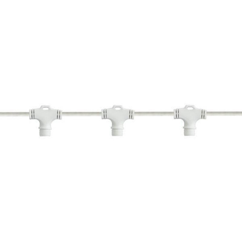 DIY, WHITE RUBBER WIRE, FOR CURTAIN, 20 VERTICAL CONNECTORS, WITH EXTENSION, 2,1m, ΙΡ65 600-11954