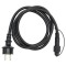 GREEN RUBBER WIRE WITH PLUG, 150cm, SET 5PCS, IP65 600-11985