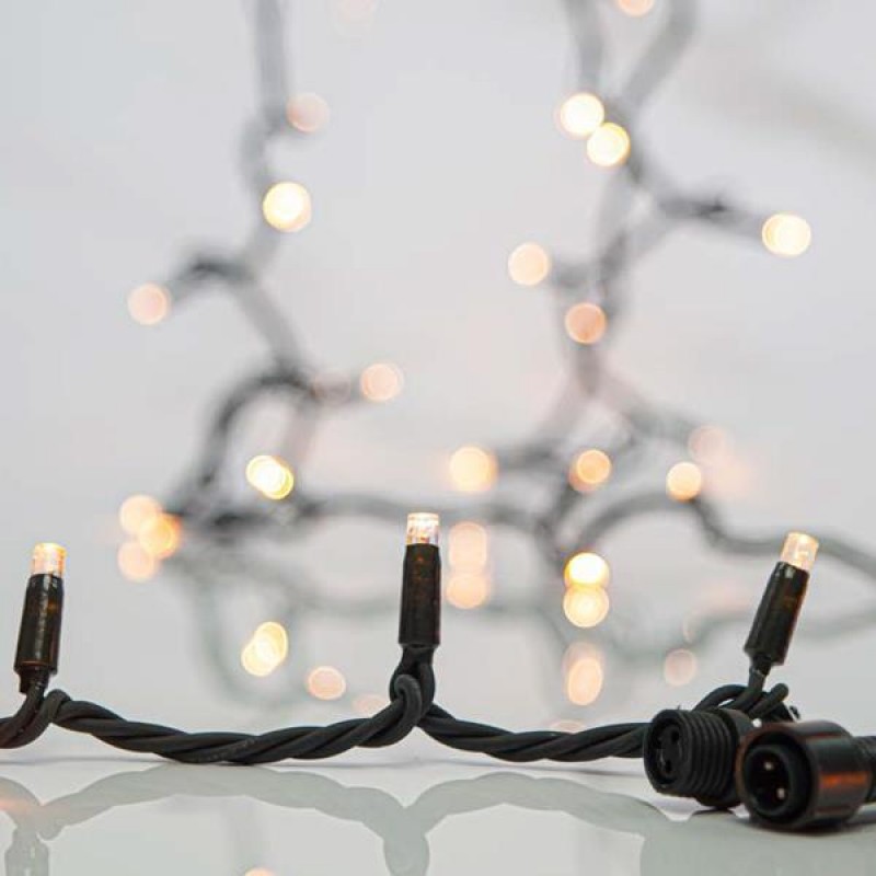 LINE, 96 LED, 24V, 2 CONNECTORS, GREEN RUBBER WIRE, WARM WHITE LED PER 10cm, SET 5 LINES AND ONE EXTENSION 300cm, ΙΡ65 600-11986