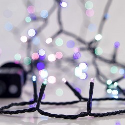 LINE, 700 LED 3mm, 31V ADAPTOR, 8 M/F & MEMORY, GREEN PVC WIRE, OPAL MULTI LED PER 5cm, LEAD WIRE 3m, IP44 600-13468